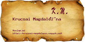 Krucsai Magdaléna névjegykártya
